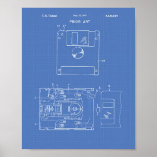Poster Disque disquette 1997 Brevet - Plan directeur