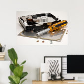 Poster Disque dur démonté (Bureau à domicile)