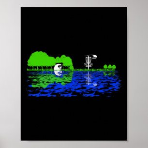 Poster Disque Golf Sunset Guitare Guitariste Joueur de go