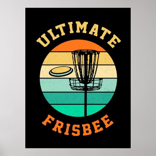 Poster Disque Golf Ultimate Frisbee (Devant)