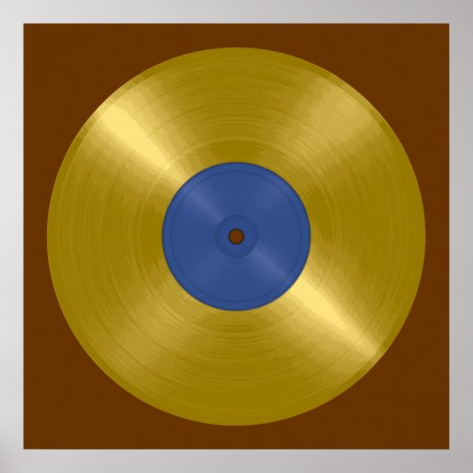 Poster Disque vinyle album or en or (Devant)