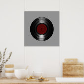 Poster disque vinyle imprimé (Cuisine)