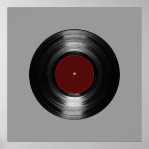 Poster disque vinyle imprimé
