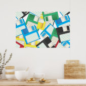 Poster Disques de disquettes (Cuisine)