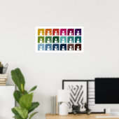 Poster Disques de disquettes colorés (Bureau à domicile)