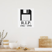 Poster Disquette Repose en paix RIP (Cuisine)