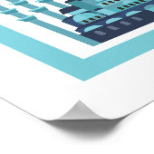 Poster d'Istanbul en bleu (Coin)