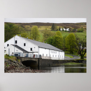 Poster distillerie de whisky Talisker sur Skye, Écosse