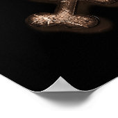 Poster Distorsion du crâne et des os Bannière de fête d'a (Coin)