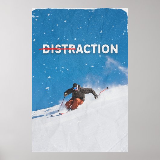 Poster Distraction (Action). Motivationnel (Devant)