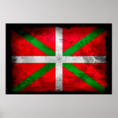 Poster Distress de style basque drapeau : Ikurriña, (Devant)