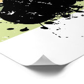 Poster Distressed Paint Splatter Chien Paw Retro Sunset (Coin)