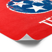 Poster Distressed Tennessee Flag (Coin)
