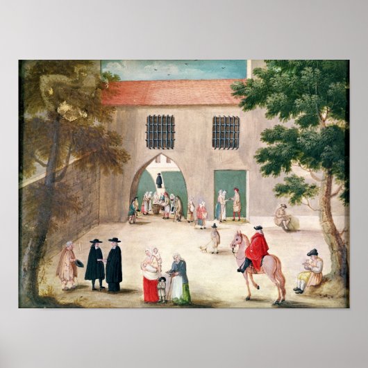 Poster Distribuer des aumônes aux pauvres (Devant)