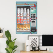 Poster Distributeur automatique (Bureau à domicile)