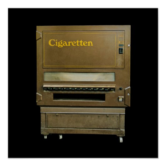 Poster Distributeur de cigarettes vintage (Devant)