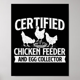 Poster Distributeur de nourriture pour poulets certifié e