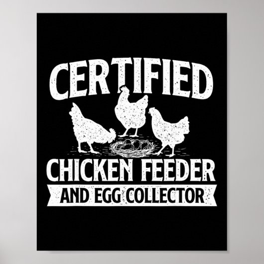 Poster Distributeur de nourriture pour poulets certifié e (Devant)