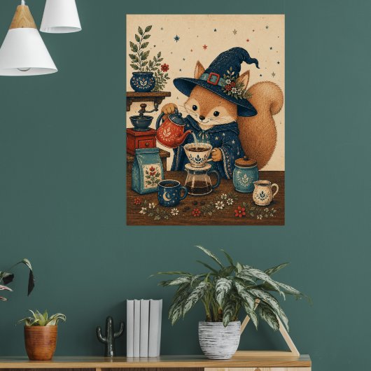 Poster Distributeuse de café Sorcière Écureuil (Salon 1)