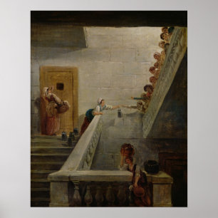 Poster Distribution de lait à la prison St. Lazare, 1794