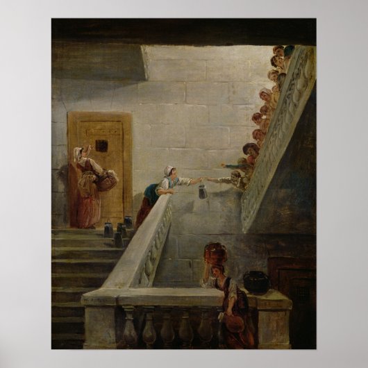 Poster Distribution de lait à la prison St. Lazare, 1794 (Devant)