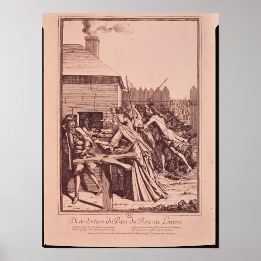 Poster Distribution de pain au Louvre (Devant)