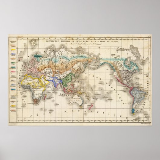 Poster Distribution primitive du genre humain (Devant)