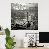 Poster DISTRICT MILL de 1940 PITTSBURGH (Bureau à domicile)