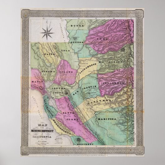 Poster District minier de Californie (Devant)