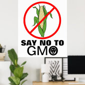 Poster Dites Non À La Cob De Maïs OGM (Bureau à domicile)