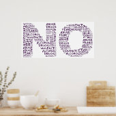 Poster Dites non à la violence, à l'abus, à la drogue, à  (Cuisine)