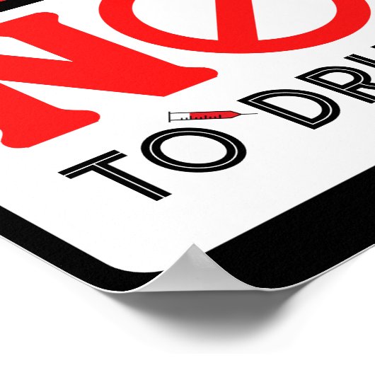 Poster Dites non à l'affiche sur les drogues (Coin)