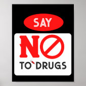 Poster Dites non à l'affiche sur les drogues (Devant)