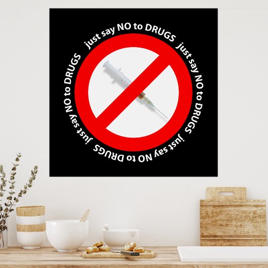 Poster Dites non aux drogues (Cuisine)