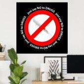 Poster Dites non aux drogues (Bureau à domicile)
