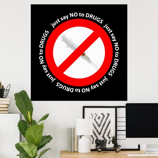 Poster Dites non aux drogues (Bureau à domicile)