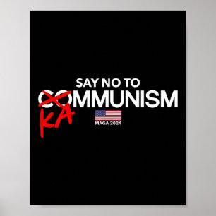 Poster Dites non aux élections de 2024 au Kammunism Prési