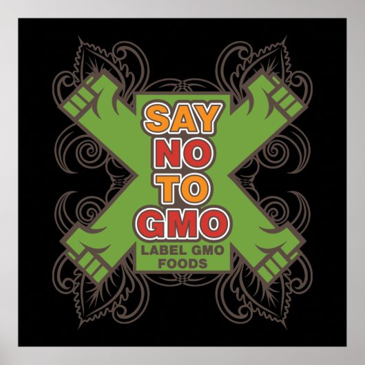 Poster Dites non aux OGM (Devant)