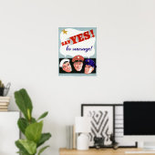 Poster Dites oui à la saucisse (Bureau à domicile)