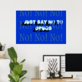 Poster Dites simplement non aux drogues (Bureau à domicile)