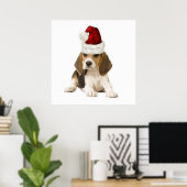 Poster Ditzy Dogs~Poster original~Beagle~Noël (Bureau à domicile)