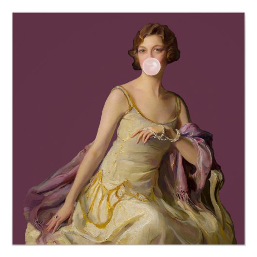 Poster Diva de la gomme à bulles (Devant)