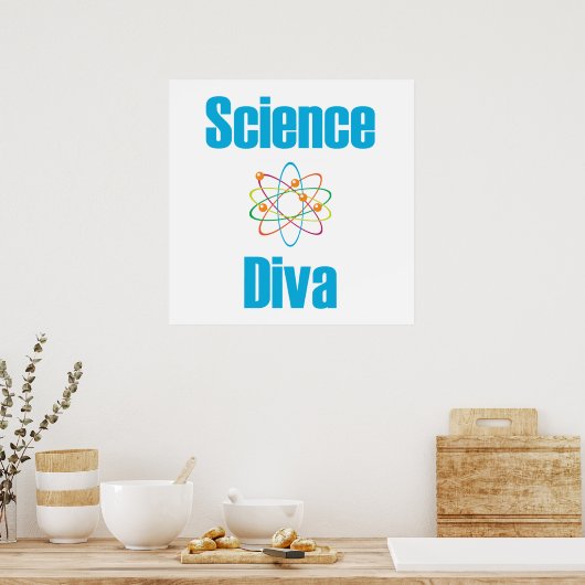 Poster Diva de sciences atomiques (Cuisine)