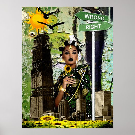 Poster Diva d'enfant de fleur (Devant)