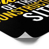 Poster Diva du chantier de construction ouvrier de constr (Coin)