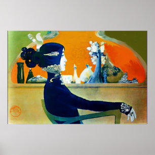 Poster DIVA EN BLEU / Beauté,Cheveux,Mode