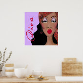 Poster Diva est un mot à quatre lettres (Cuisine)