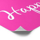 Poster Diva rose et blanc Chanson d'anniversaire personna (Coin)