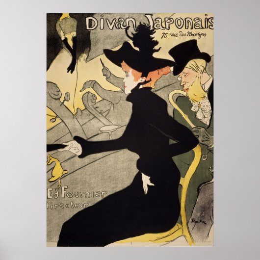 Poster Divan Japonais Toulouse-Lautrec Art Vintage (Devant)