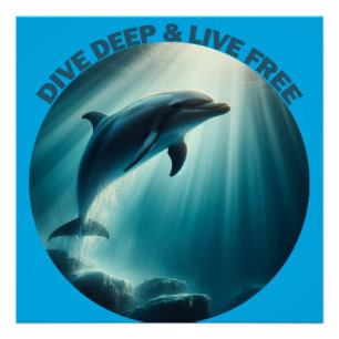 Poster Dive Deep Live Dolphin gratuit